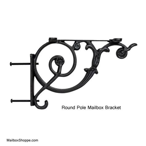 mailbox round pole mounting bracket